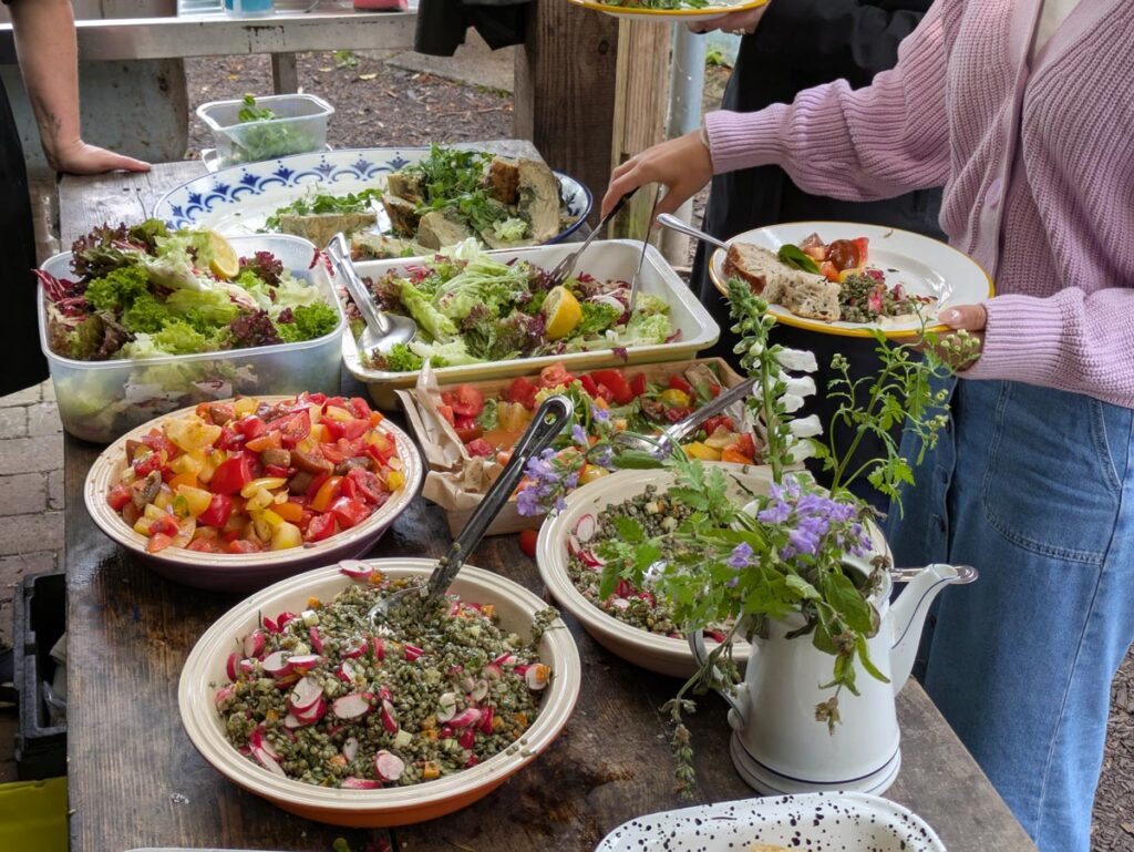 Food being served at Stirring the Pot event
