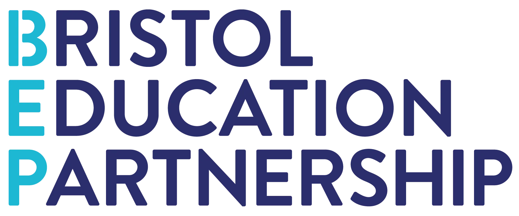 BEP-logo-1.png The Bristol Education Partnership logo features the letters "B", "E", "D", "U", "C", "A", "T", "I", and "O" in a dark blue color on a black background.